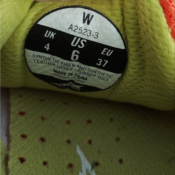 Altra One 2.5 Road Running Shoe Foot Shape Zero Drop Orange Yellow Pink Size 6 - Picture 9 of 9